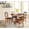 International Concepts 36 in. Round Top Pedestal Dining Table with 4 Madrid LadderBack Chairs - 5 Piece Dining Set K42-36RT-27B-C2-4 - alternate 1